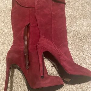 Red Knee High Aldo Boots